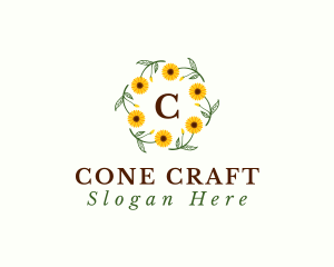 Sunflower Floral Gardening  logo design