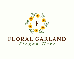 Sunflower Floral Gardening  logo design