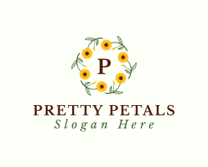 Sunflower Floral Gardening  logo design