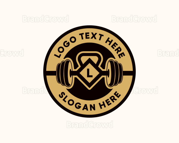 Bodybuilding Barbell Gym Logo