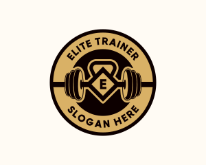 Gym Barbell Gym logo design