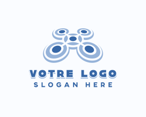 Aerial Quadcopter Drone  Logo