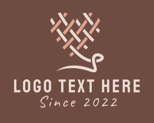 Handicraft - Weave Heart Textile logo design