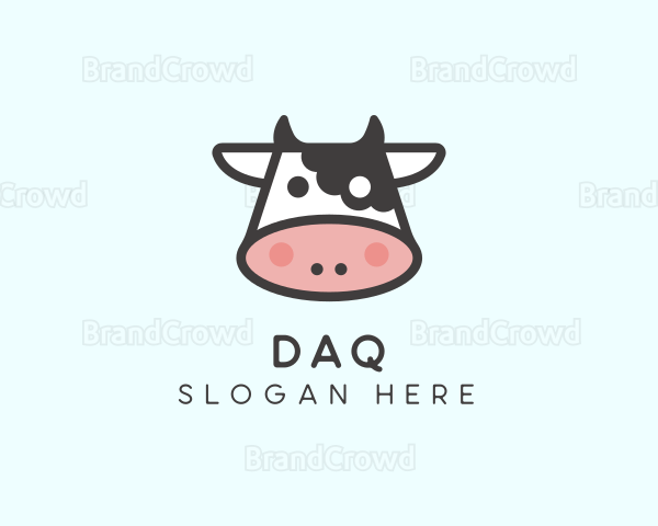 Cartoon Cow Head Logo