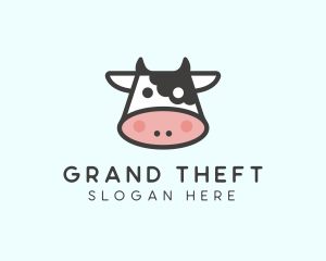 Cartoon Cow Head Logo