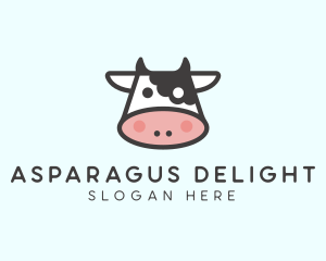 Cartoon Cow Head logo design