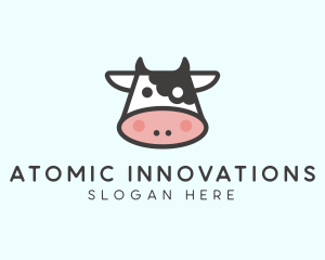 Cartoon Cow Head logo design