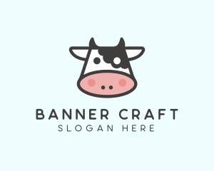 Cartoon Cow Head logo design