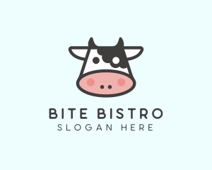 Bite - Cartoon Cow Head logo design
