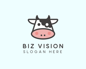 Cartoon Cow Head logo design