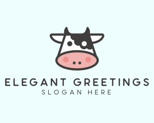 Cartoon Cow Head logo design