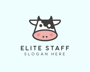 Cartoon Cow Head logo design