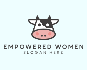 Cartoon Cow Head logo design