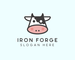 Cartoon Cow Head logo design