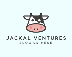 Cartoon Cow Head logo design