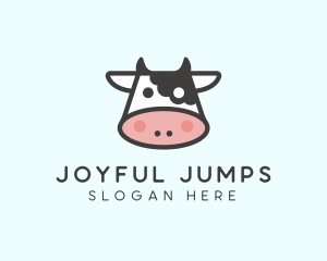 Cartoon Cow Head logo design