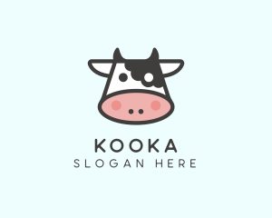 Cartoon Cow Head logo design