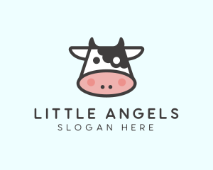 Cartoon Cow Head logo design