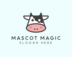 Cartoon Cow Head logo design