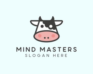 Head - Cartoon Cow Head logo design