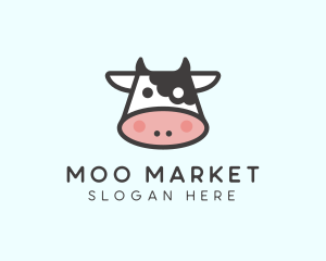 Cow - Cartoon Cow Head logo design