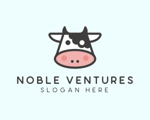 Cartoon Cow Head logo design