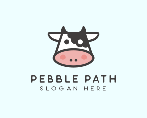 Cartoon Cow Head logo design