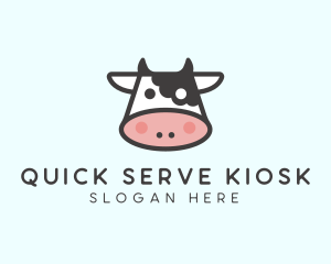 Cartoon Cow Head logo design