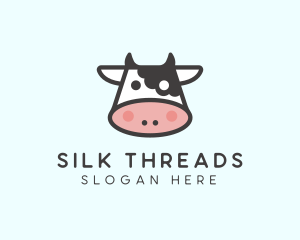 Cartoon Cow Head logo design