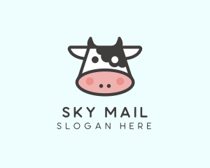 Cartoon Cow Head logo design