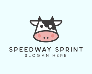 Cartoon Cow Head logo design