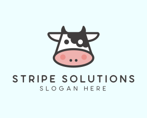 Cartoon Cow Head logo design