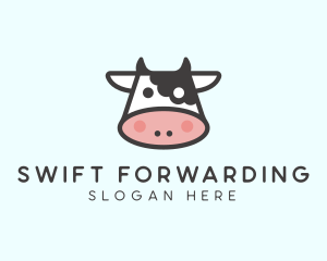 Cartoon Cow Head logo design