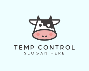 Cartoon Cow Head logo design