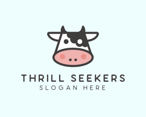 Cartoon Cow Head logo design