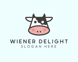 Cartoon Cow Head logo design