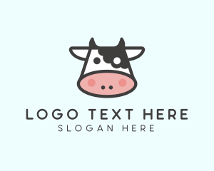 Cartoon Cow Head Logo