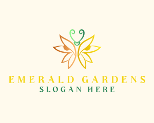 Butterfly Insect Garden logo design