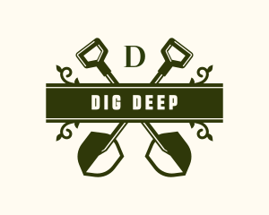 Shovel Landscaping Tool logo design