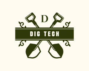 Shovel Landscaping Tool logo design