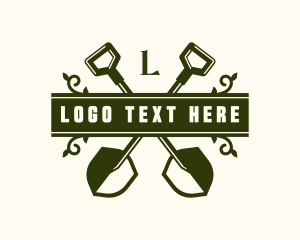 Tool - Shovel Landscaping Tool logo design