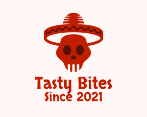 Mexican Skull Hat logo design