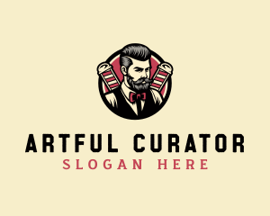 Retro Stylish Gentleman logo design