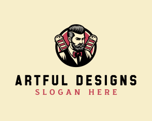 Retro Stylish Gentleman logo design