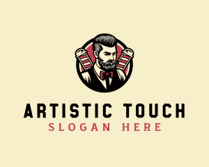 Retro Stylish Gentleman logo design