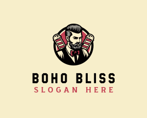 Retro Stylish Gentleman logo design