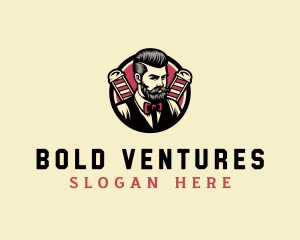 Retro Stylish Gentleman logo design