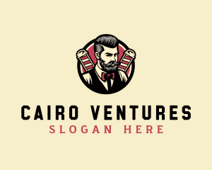 Retro Stylish Gentleman logo design