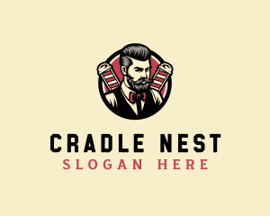 Retro Stylish Gentleman logo design