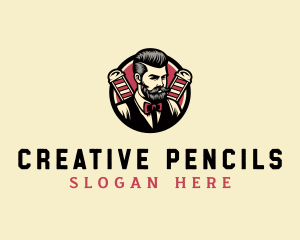 Retro Stylish Gentleman logo design